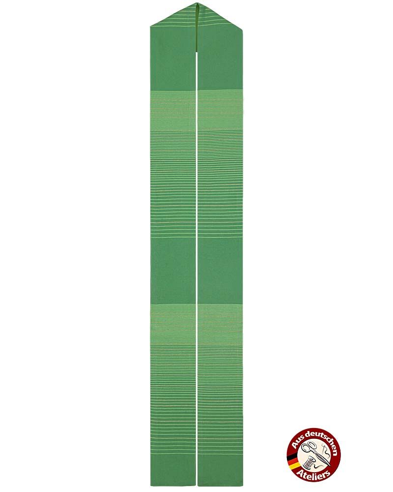 Priesterstola grün mit Goldfadeneinwebe, 150 cm lang