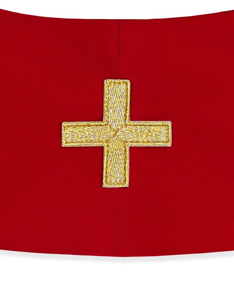 Stola rot 130 cm lang mit Trauben und Ähren