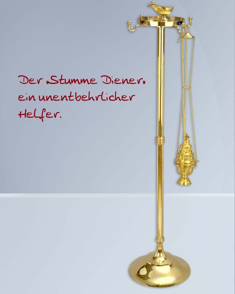 Rauchfassständer 120 cm aus solidem Messing
