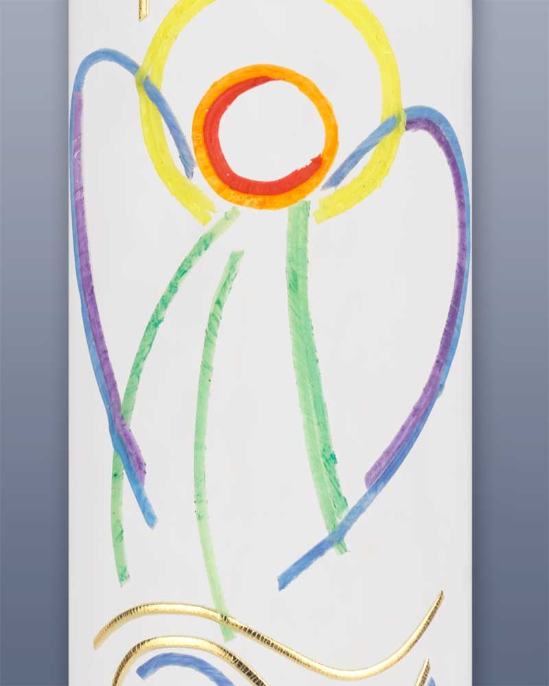 Taufkerze modern 265x50 mm Ein Engel geht mit Dir