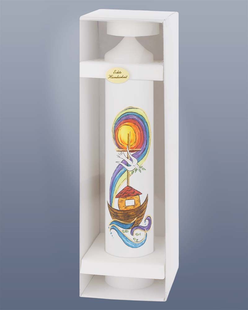 Taufkerze Arche Noah Handarbeit 265 x 50 mm