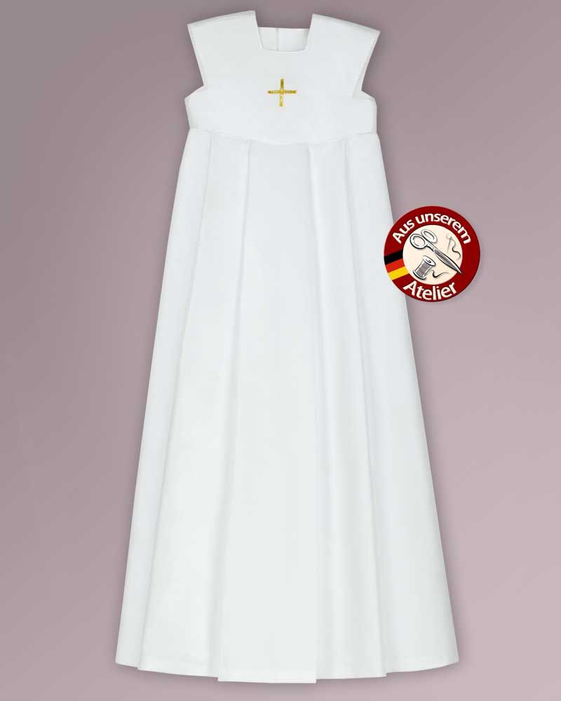 Taufkleid 90 cm Cottonova weiß Goldkreuz gestickt