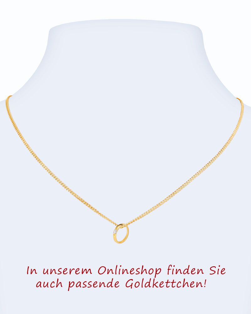 Taufring gold 333 mit rotem Schmuckstein 10mm