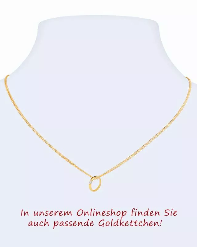 Taufring gold 333 mit rotem Schmuckstein 10mm