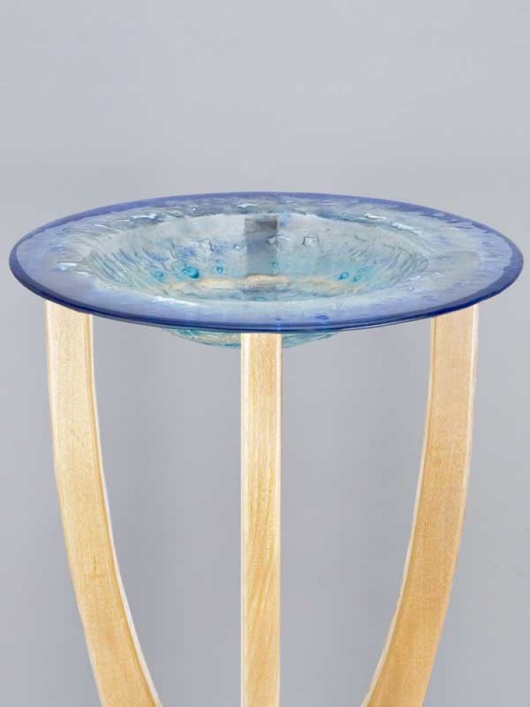 Taufschale aus von Hand gearbeitetem Glas