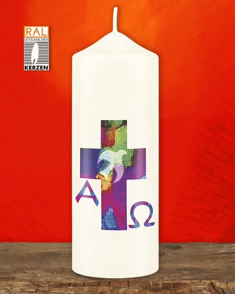 Osterkerze 150 x 60 mm Tischkerze der Passion