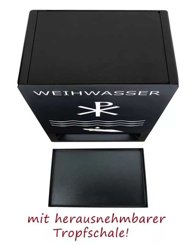 Weihwasserspender schwarz 38 x 18 x 13 cm kontaktlos