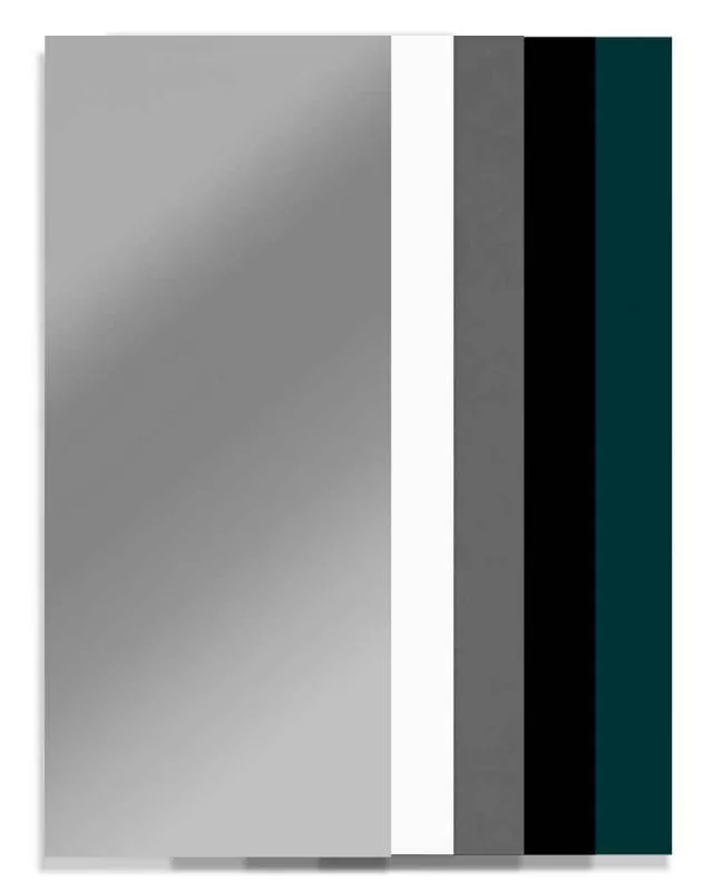 5 Wachsplatten 20 x 10 cm Blaugrün Schwarz Grau Weiß Silber