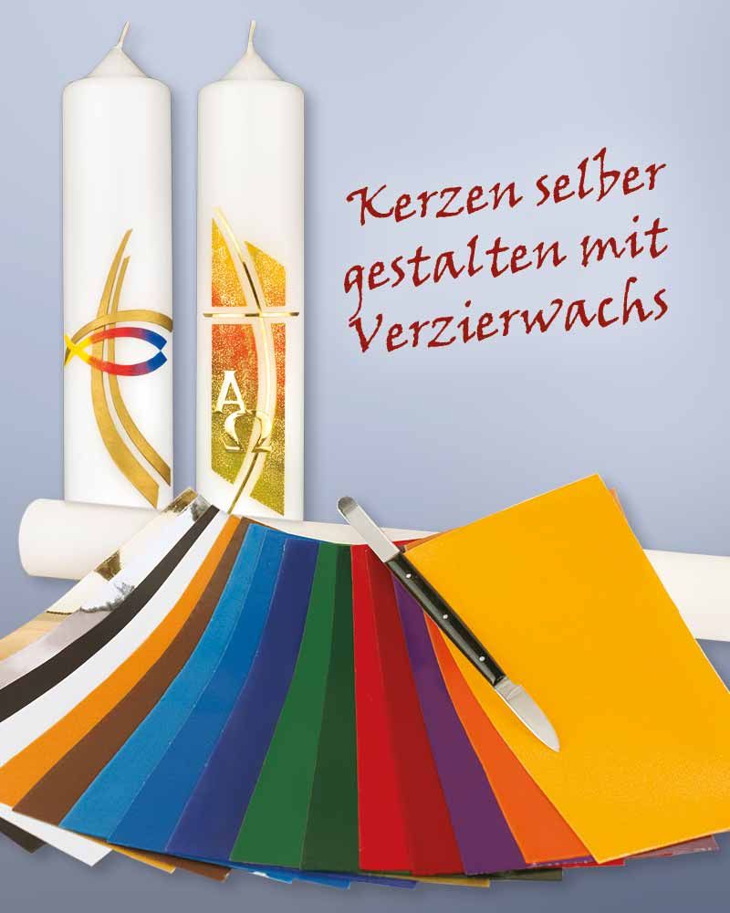 10 Wachsplatten 20 x 10 cm Verzierwachs farb. sortiert