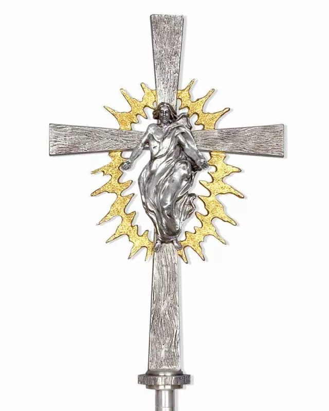 Vortragekreuz 37 x 24 cm AUFERSTEHUNG