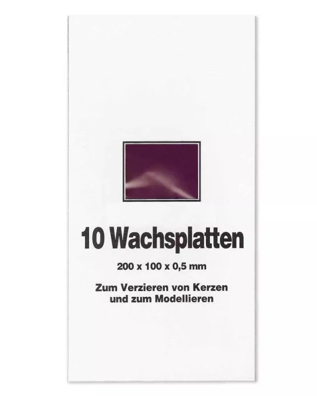 10 Wachsplatten weinrot Verzierwachs 10 x 20 cm