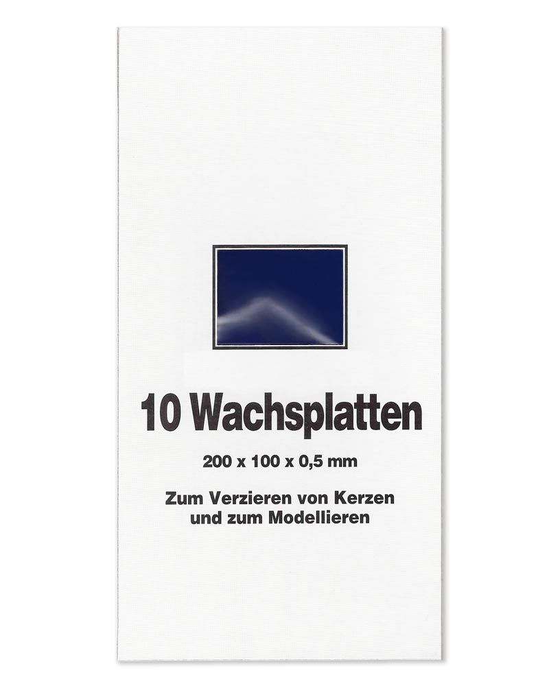 10 Wachsplatten 20 x10 cm enzianblau Verzierwachs