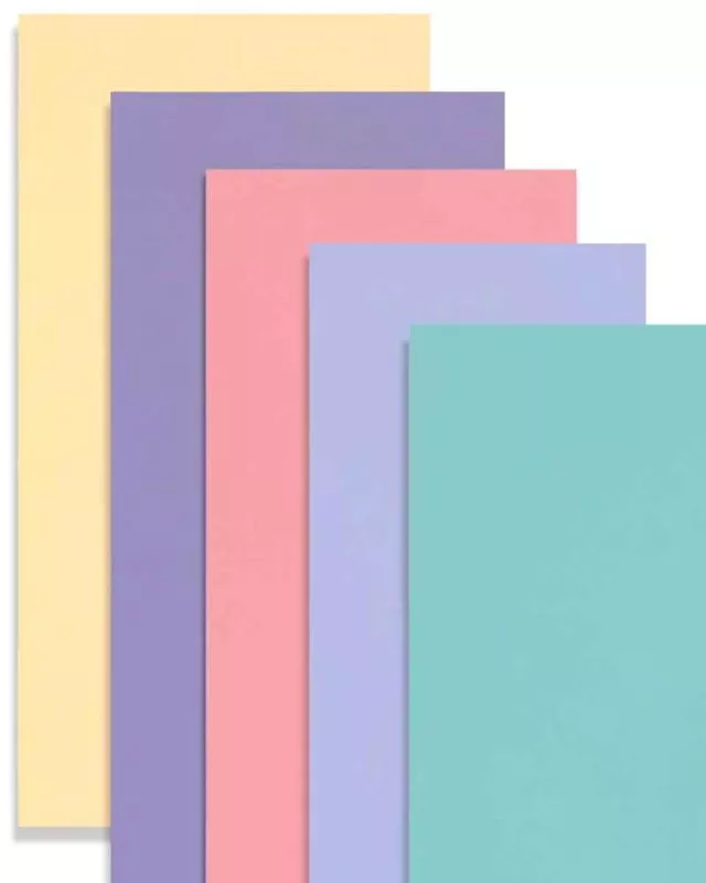 5 Wachsplatten, 20 x 10 cm in feinen Pastellfarben