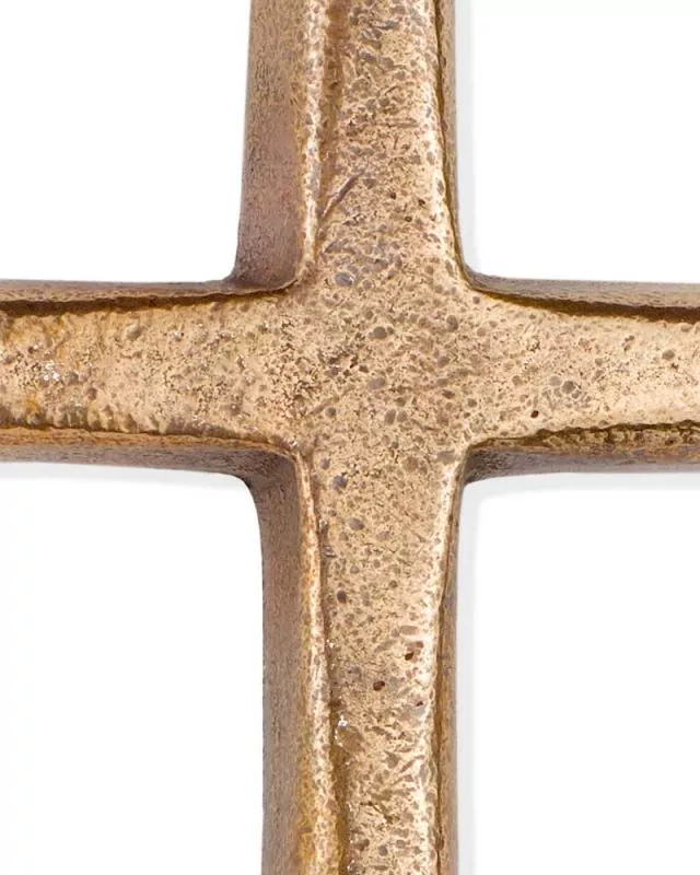 Wandkreuz Bronze gegossen schlicht 10,5 x 6,5 cm