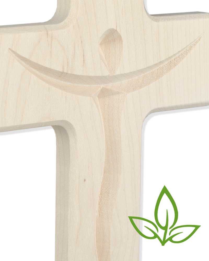 Wandkreuz Naturholz schlicht 13 x 20 cm modern