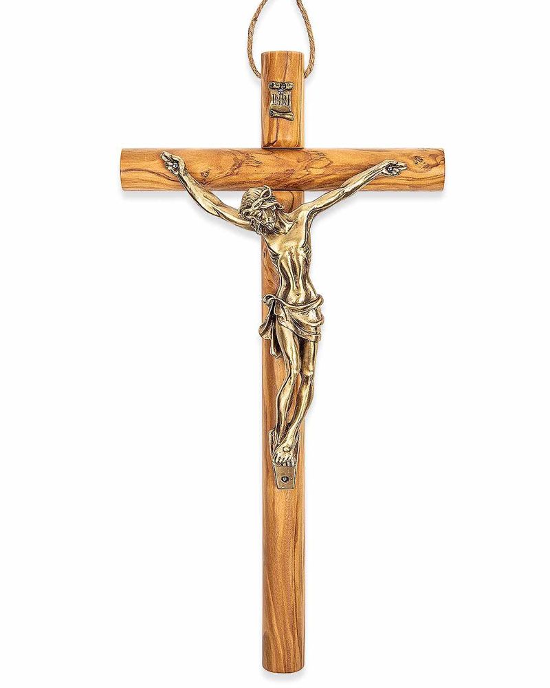 Wandkreuz Olivenholz 17 x 33 cm mit Christuskorpus
