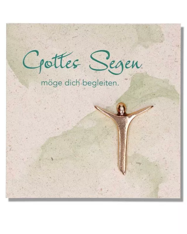 Natursteintafel Gottes Segen 14,5x14,5 cm mit Corpus