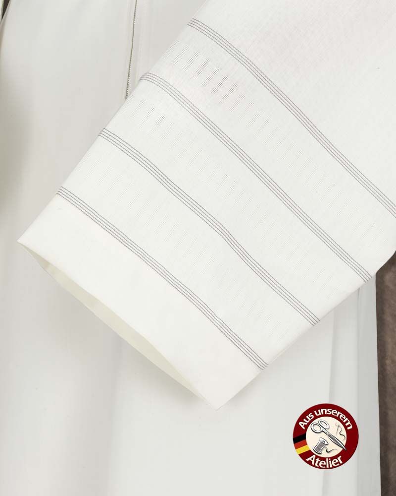 Faltenalbe Trevira & Wolle creme 150 cm Webgitter