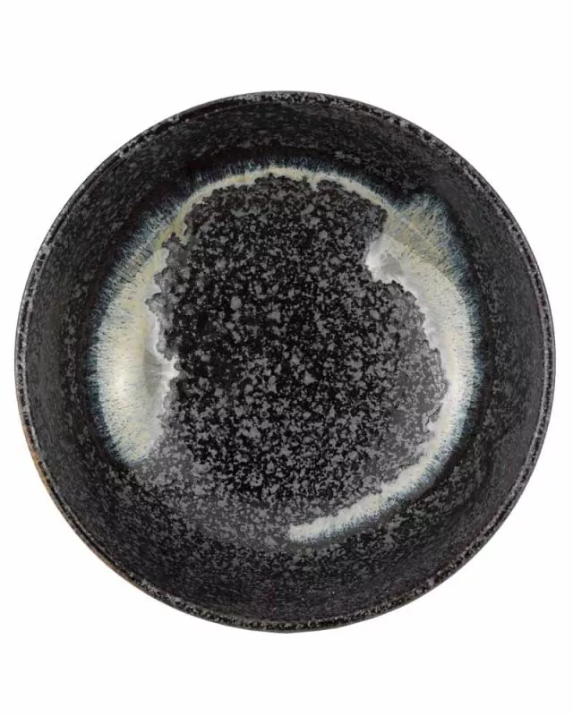 Räucherschale Keramit schwarz braun 19,5 cm
