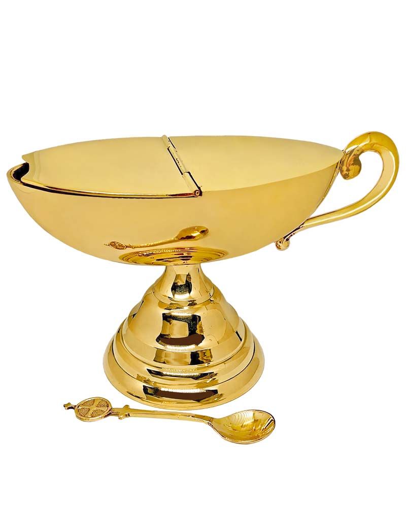 Schiffchen Messing poliert 13 cm lang 11 cm hoch