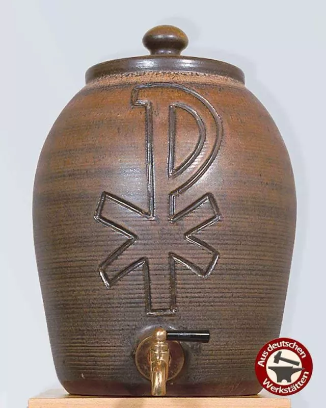 Weihwasserbehälter PX Keramik braun 25 Liter