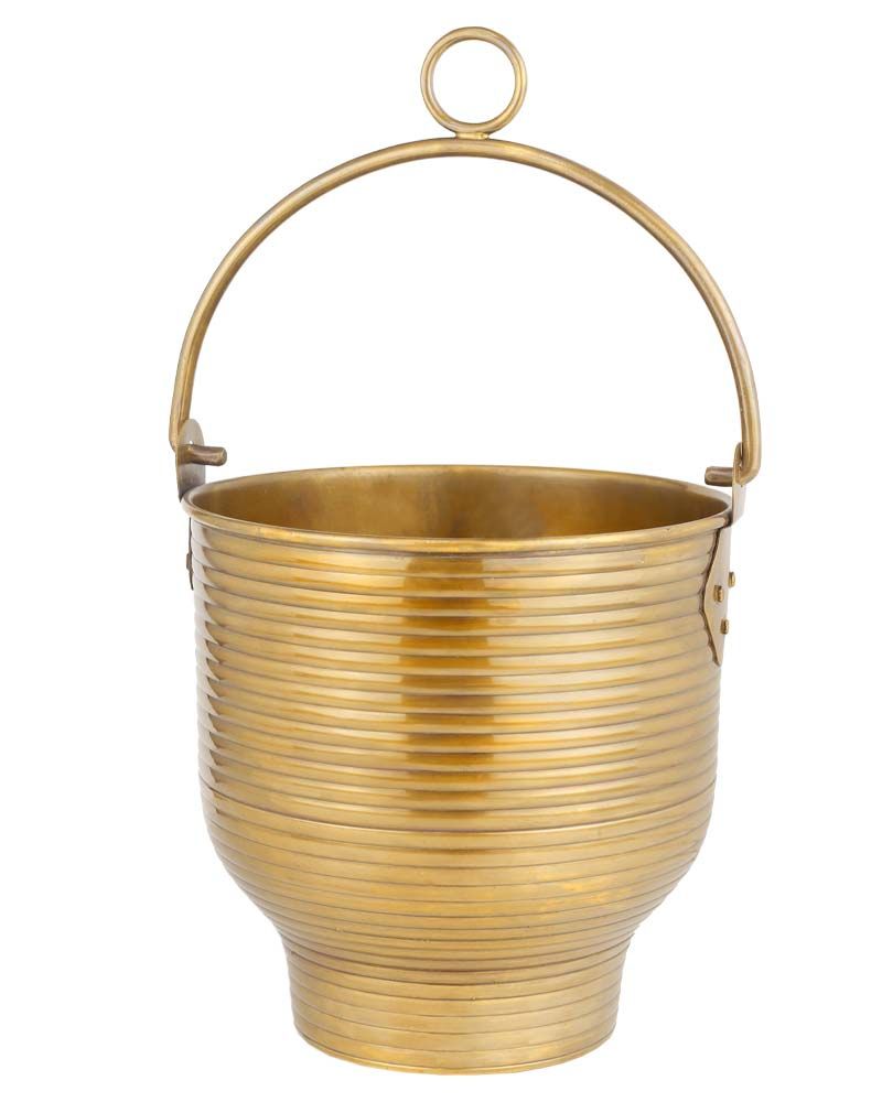 Weihwasserkessel 19 cm Ø Aluminium antikmessing