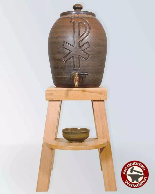 Weihwasserbehälter PX Keramik braun 19 Liter
