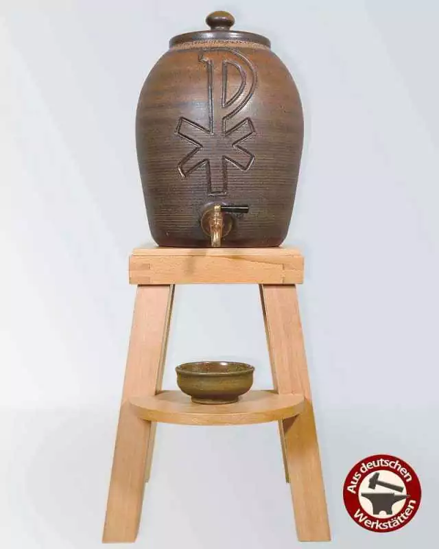 Weihwasserbehälter PX Keramik braun 16 Liter