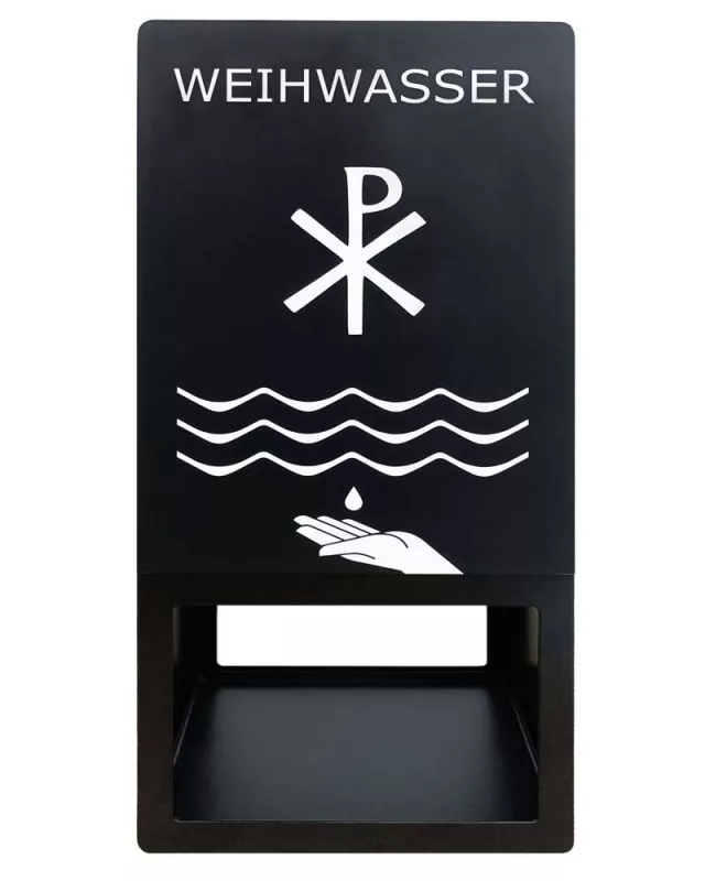 Weihwasserspender schwarz 38 x 18 x 13 cm kontaktlos