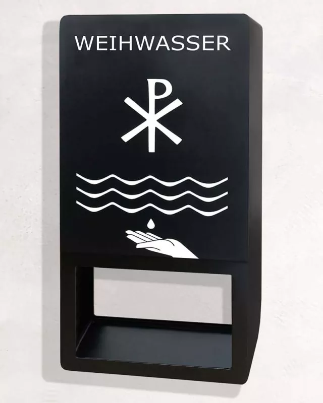 Weihwasserspender schwarz 38 x 18 x 13 cm kontaktlos