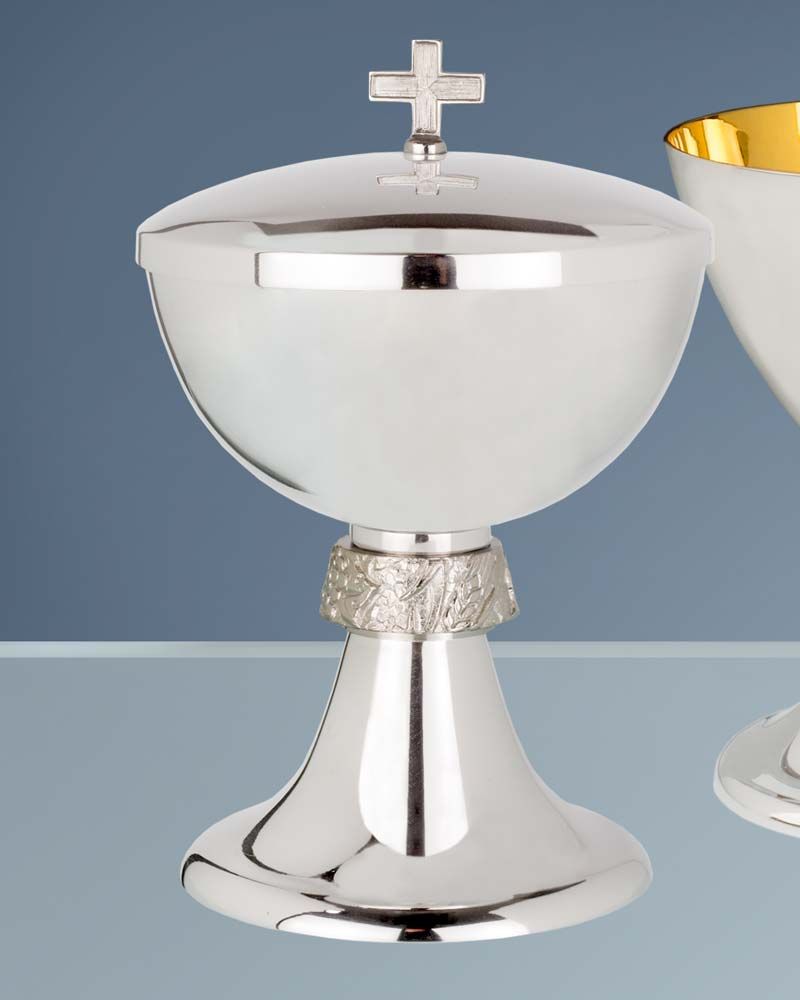 Ziborium Edelstahl innen vergoldet, 18 cm hoch