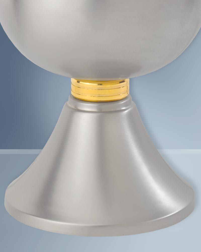 Ziborium Messing versilbert 12 cm Ø, 16,5 cm hoch