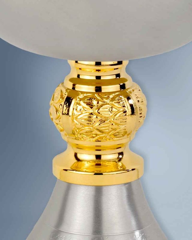 Ziborium Messing versilbert 10 cm Ø, 19 cm hoch