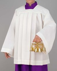 Chorhemd creme 70 cm lang 55% Trevira & 45 % Wolle