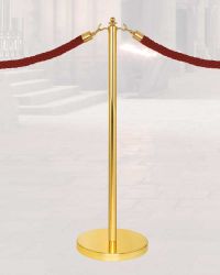 Seilständer Messing 89 cm beidseitig mit Haken