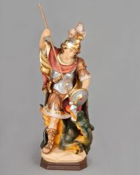 Heiliger Georg 20 cm mit Drachen holzgeschnitzt
