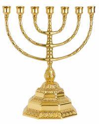 Siebenarminger Leuchter Menorah 35 cm Messing