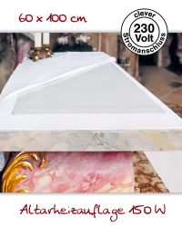 Altarheizauflage Infrarot 230V 60 x 100 cm, lichtgrau