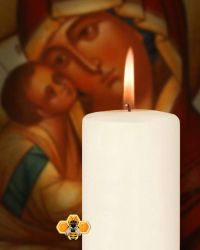 Altarkerze 400 x 80 mm RAL mit 10 % Bienenwachs