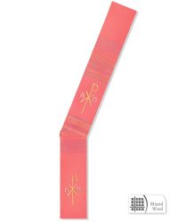 Diakonstola Pax und A + O rosa mit Streifeneinwebe
