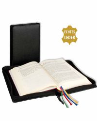 Gotteslob Hülle aus Leder schwarz mit Reissverschluss