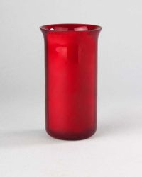 Ewiglichtglas rubinrot 16 cm geschwungene Form