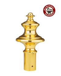 Fahnen- Baldachinknopf barock 80 mm Ø Messing