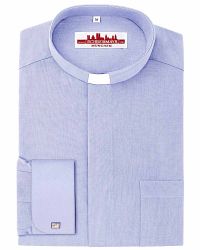 Collarhemd L Oxford Hellblau Langarm Gr. 41/42