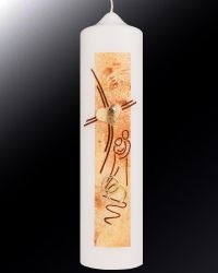 Hochzeitskerze Gottes Segen 265 x 60 mm Handarbeit