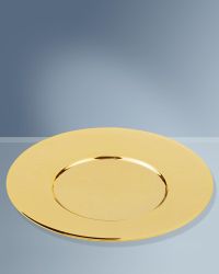 Kelchpatene vergoldet 14 cm Ø konkav mit Vertiefung