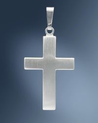Kreuz Anhänger matt 18 mm x 26 mm 925 Silber