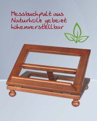 Lesepult 23,5 x 30 cm Holz braun gebeizt, verstellbar
