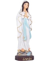 Lourdes Statue 30 cm Figur Resing, handkoloriert