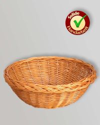 Kollektenkörbchen 25cm aus Weide, geflochten, braun